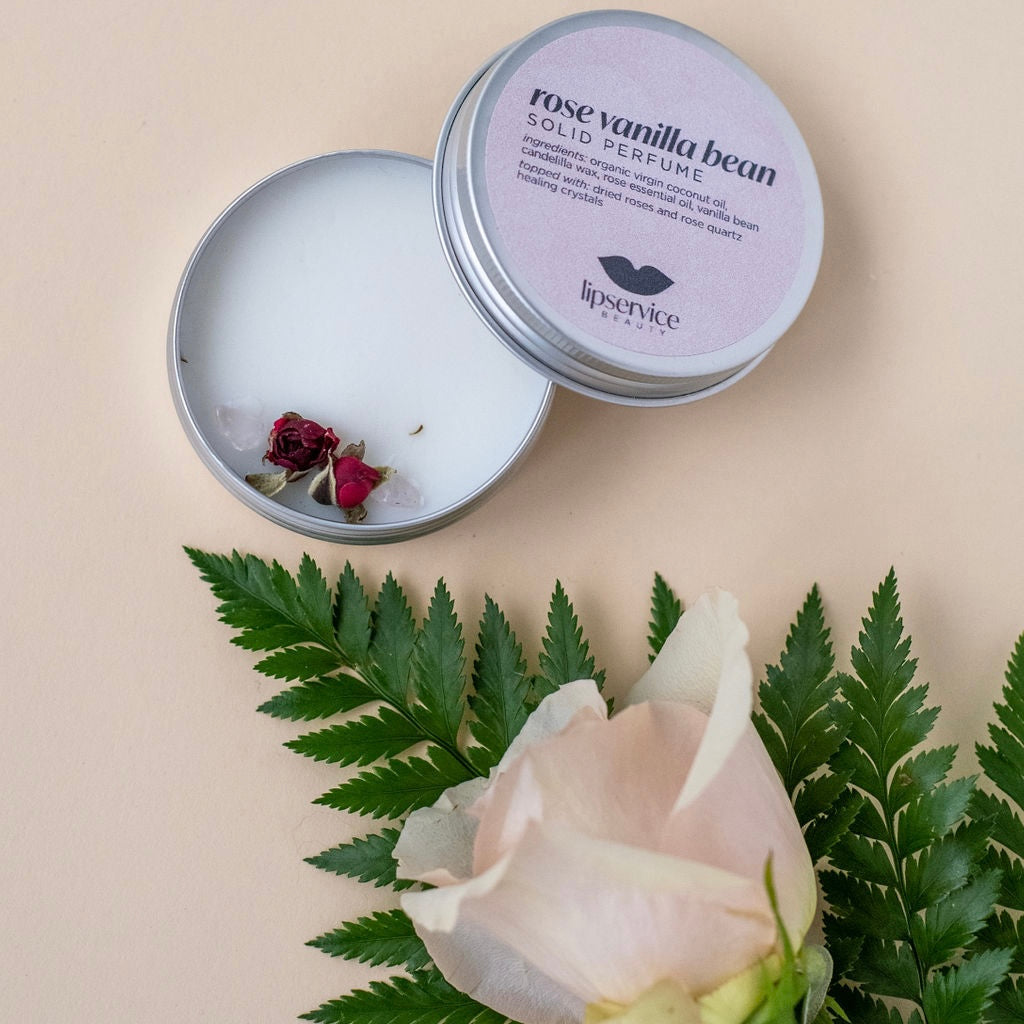 Rose Vanilla Bean Solid Perfume Salve