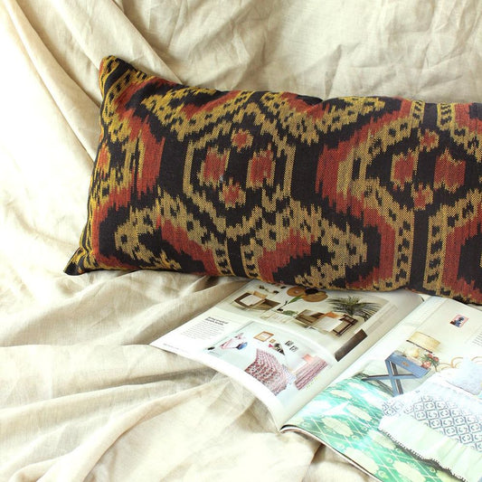 Handwoven Decorative Lumbar Pillow "Java Tribe"