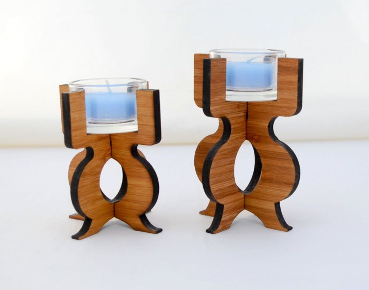 Eco-Friendly Bamboo Equinox Tea Light Holder