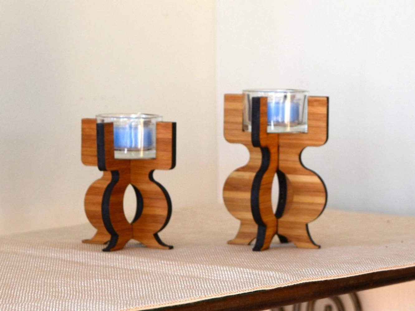 Eco-Friendly Bamboo Equinox Tea Light Holder