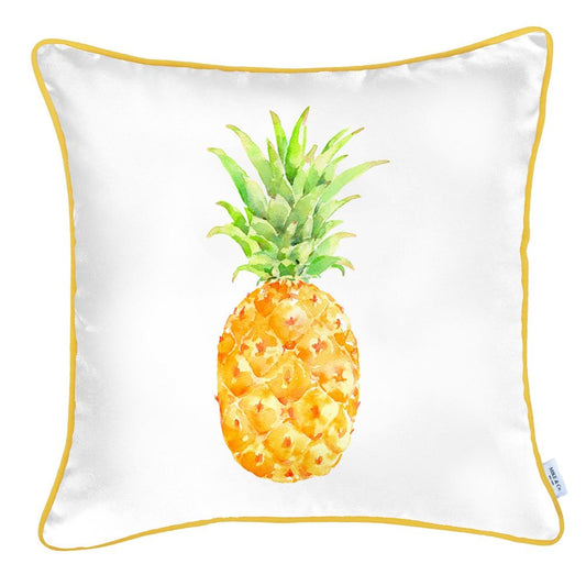 Tropical Pinapple Square 18" Throw Pillow Cover