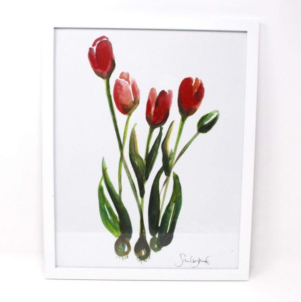 Tulips Art Print, 11x14, Home Decor, Simple Design, Wall Art