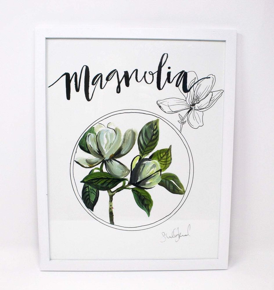 Magnolia Art Print 11x14, Home Decor, Wall Artwork, Simple Design