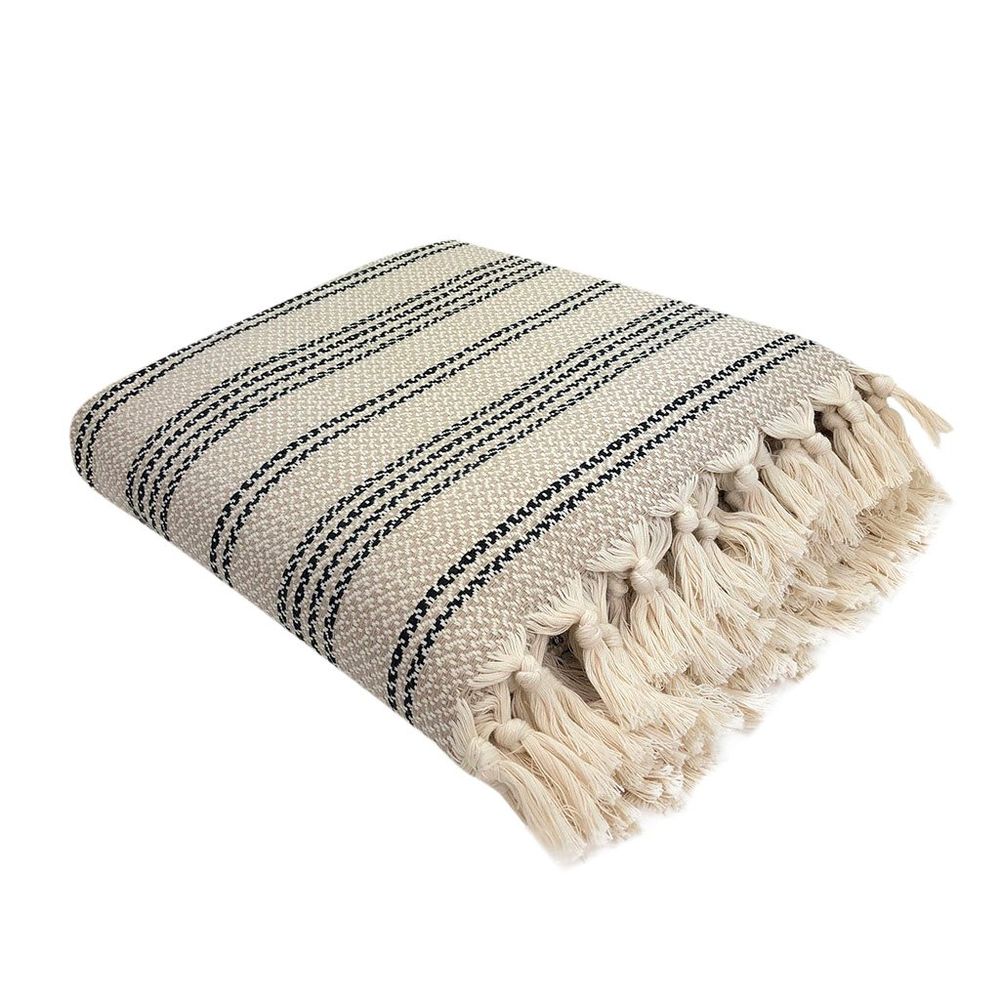 Woven Stripe Turkish Throw