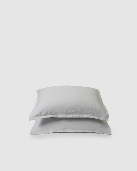 Marcel Linen Duvet Set - Glacier