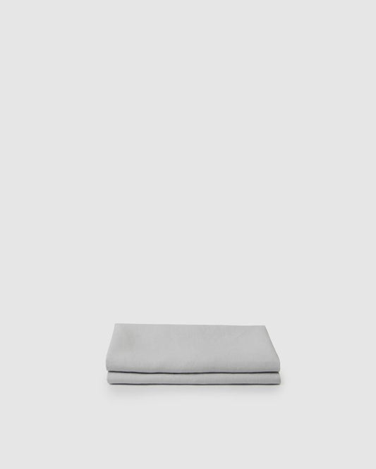 Marcel Linen Fitted Sheet - Glacier