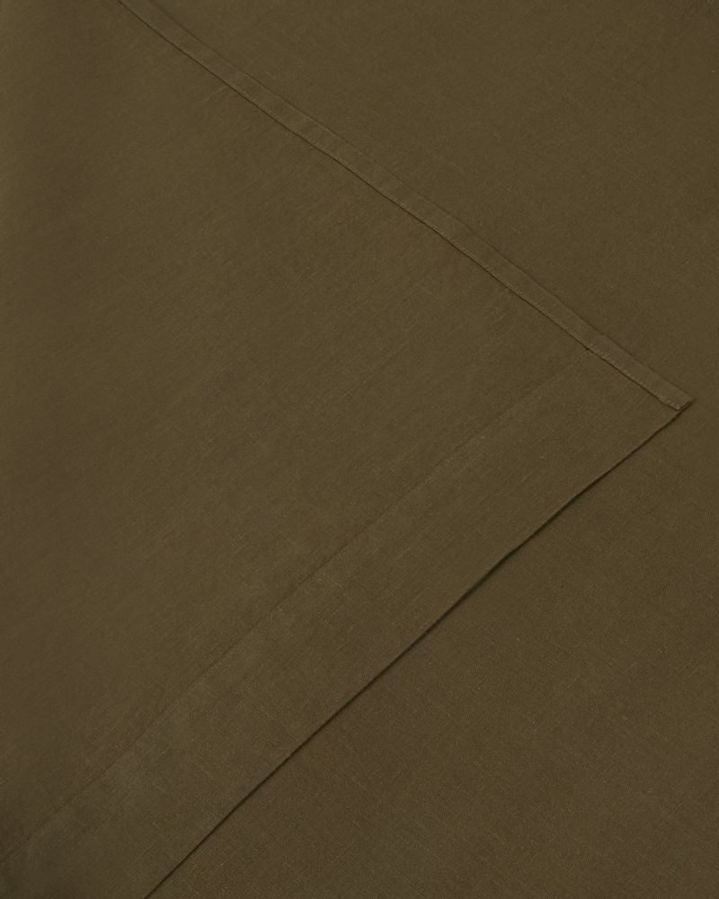 Marcel Linen Fitted Sheet - Moss